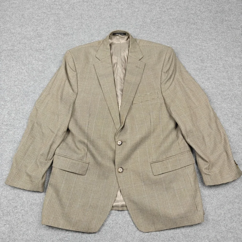 Lauren Ralph Lauren Blazer Mens 42S Brown Check Tweed Sport Coat Jacket Classic